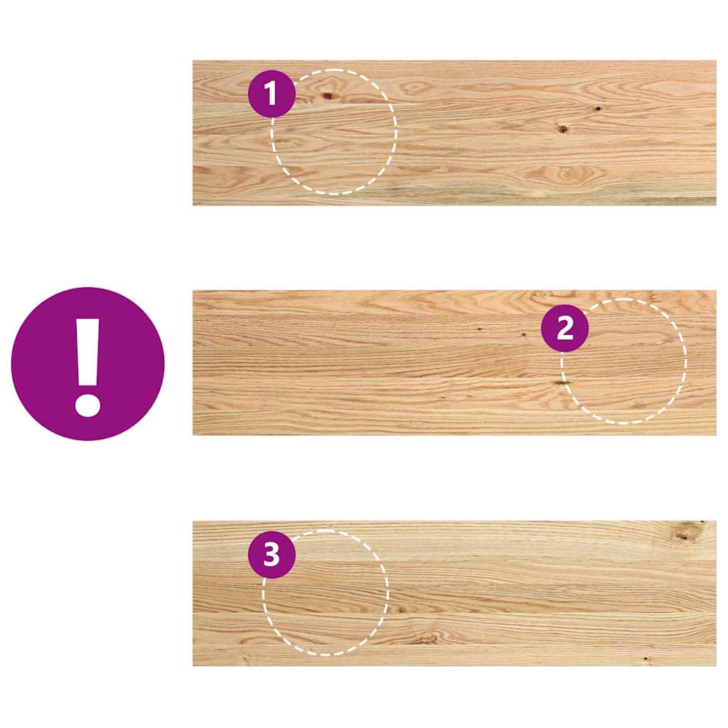 vidaXL Window Sills 2 pcs Untreated 90x30x2 cm Solid Wood Oak