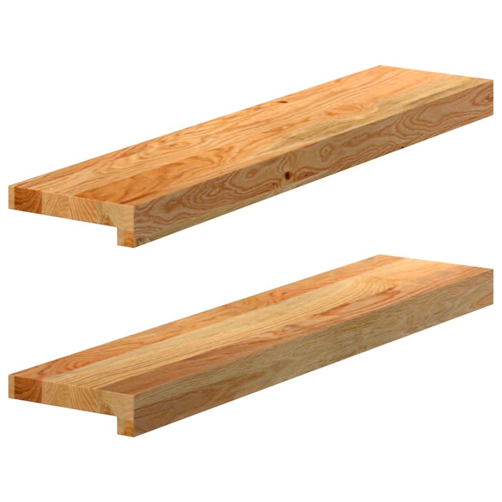 vidaXL Window Sills 2 pcs Light Brown 70x15x2 cm Solid Wood Oak