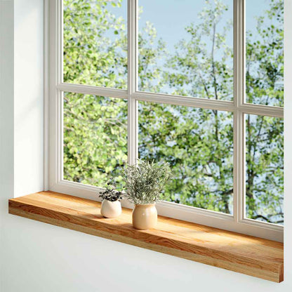 vidaXL Window Sills 2 pcs Light Brown 70x15x2 cm Solid Wood Oak