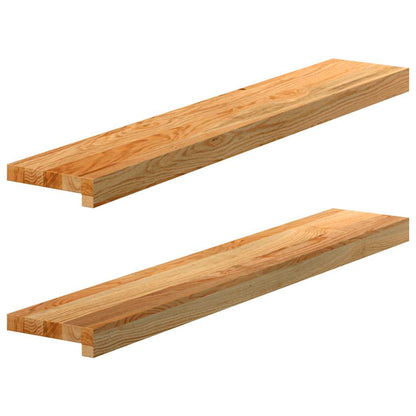 vidaXL Window Sills 2 pcs Light Brown 90x15x2 cm Solid Wood Oak