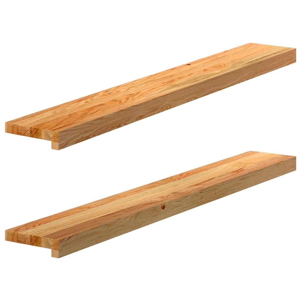 vidaXL Window Sills 2 pcs Light Brown 110x15x2 cm Solid Wood Oak