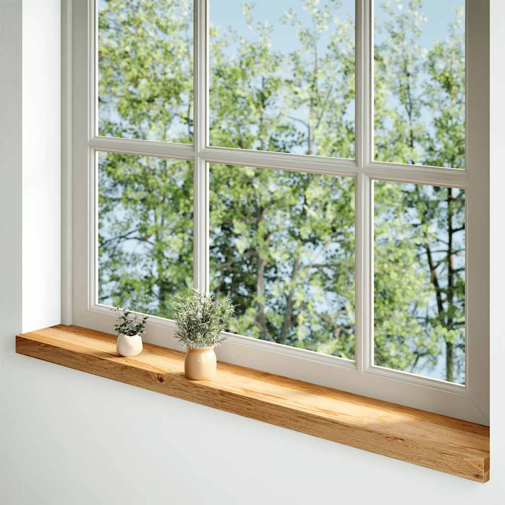 vidaXL Window Sills 2 pcs Light Brown 110x15x2 cm Solid Wood Oak