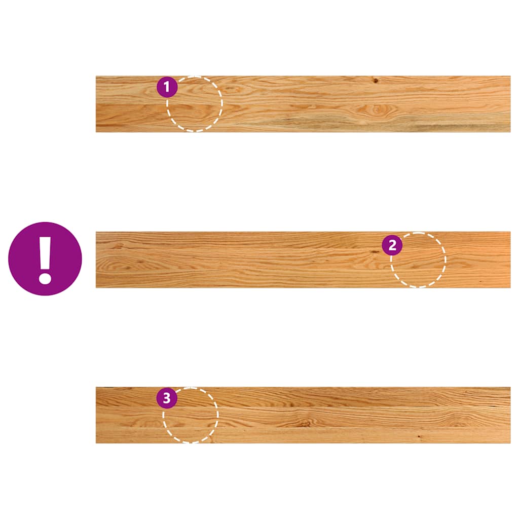 vidaXL Window Sills 2 pcs Light Brown 110x15x2 cm Solid Wood Oak
