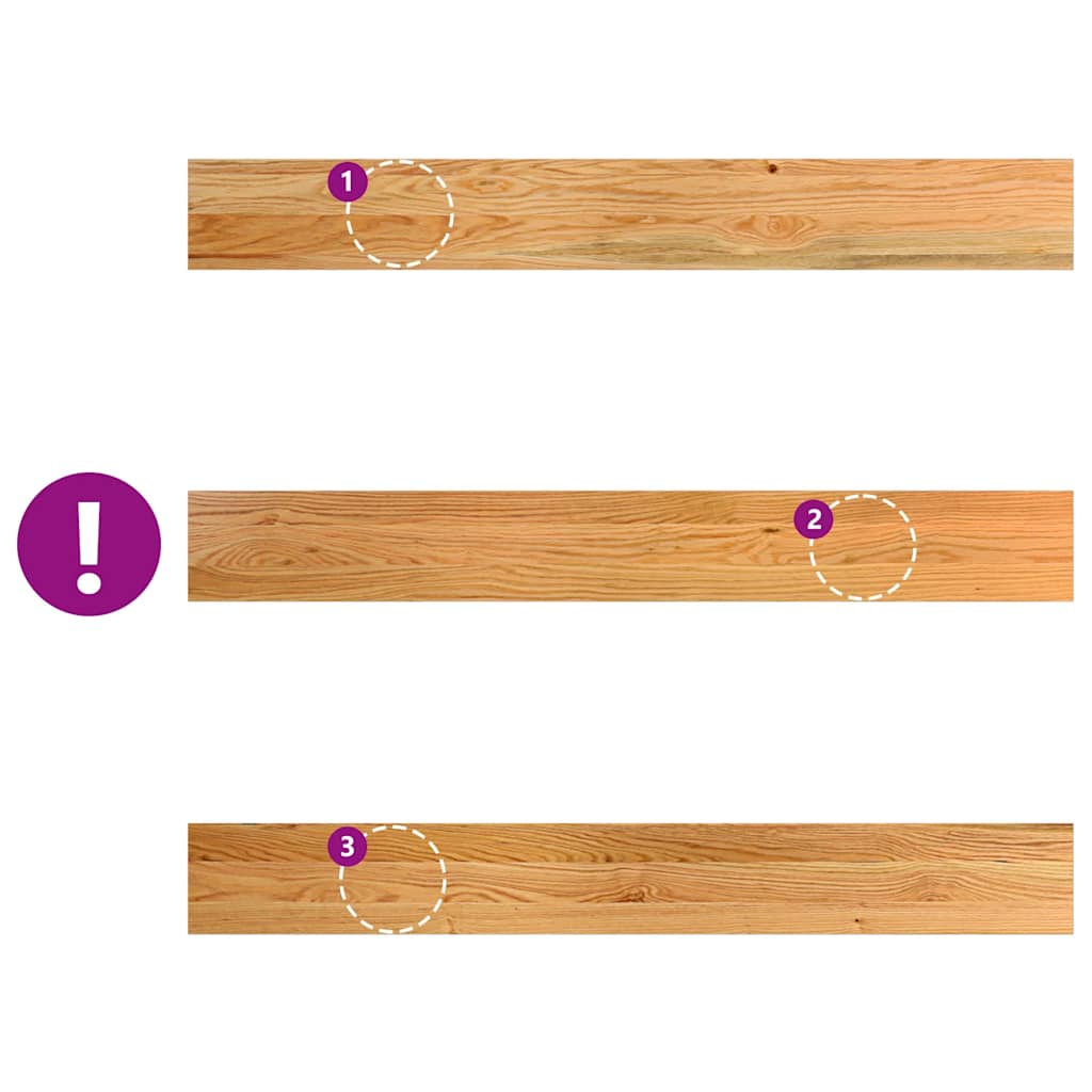 vidaXL Window Sills 2 pcs Light Brown 120x15x2 cm Solid Wood Oak