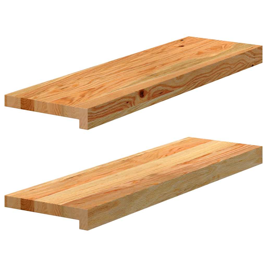 vidaXL Window Sills 2 pcs Light Brown 70x20x2 cm Solid Wood Oak