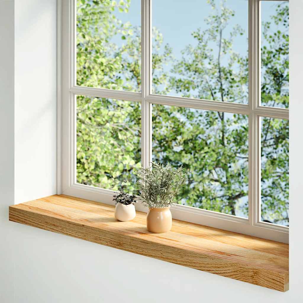 vidaXL Window Sills 2 pcs Light Brown 70x20x2 cm Solid Wood Oak