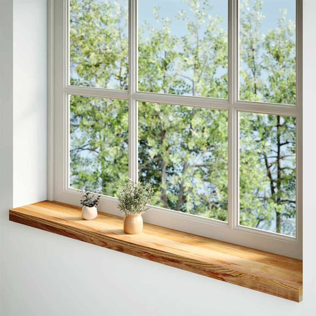 vidaXL Window Sills 2 pcs Light Brown 120x20x2 cm Solid Wood Oak