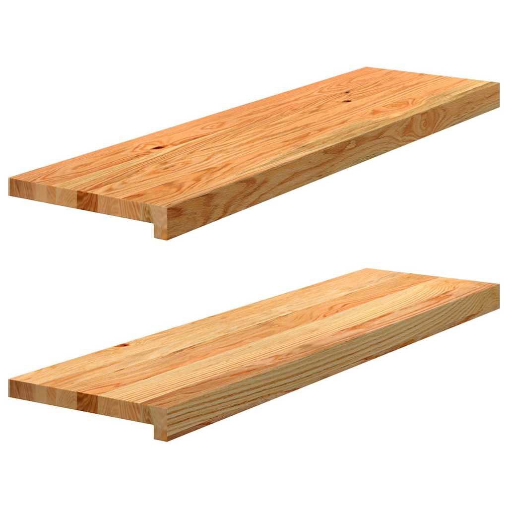 vidaXL Window Sills 2 pcs Light Brown 90x25x2 cm Solid Wood Oak
