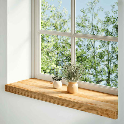 vidaXL Window Sills 2 pcs Light Brown 90x25x2 cm Solid Wood Oak