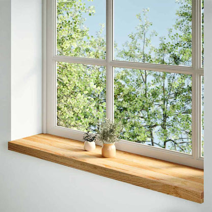 vidaXL Window Sills 2 pcs Light Brown 100x25x2 cm Solid Wood Oak