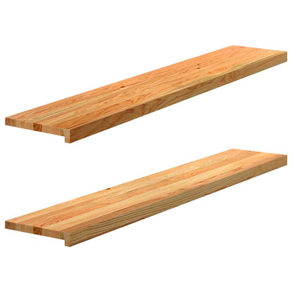 vidaXL Window Sills 2 pcs Light Brown 140x25x2 cm Solid Wood Oak