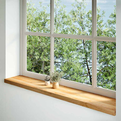 vidaXL Window Sills 2 pcs Light Brown 140x25x2 cm Solid Wood Oak
