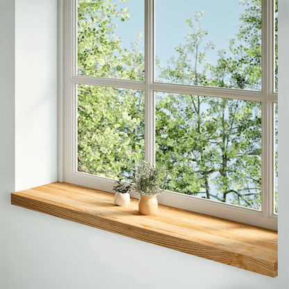vidaXL Window Sills 2 pcs Light Brown 110x30x2 cm Solid Wood Oak
