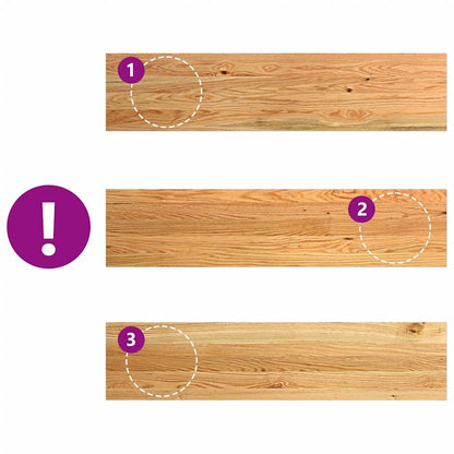 vidaXL Window Sills 2 pcs Light Brown 110x30x2 cm Solid Wood Oak