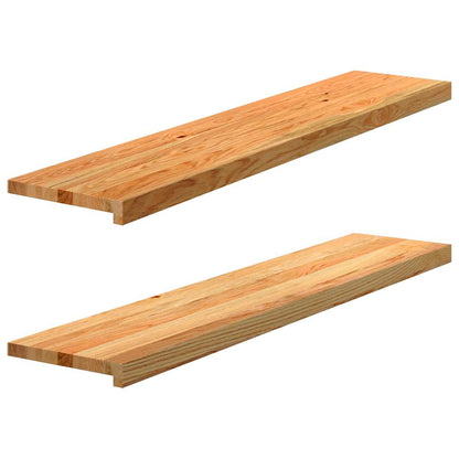 vidaXL Window Sills 2 pcs Light Brown 120x30x2 cm Solid Wood Oak