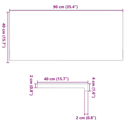 vidaXL Window Sills 2 pcs Light Brown 90x40x2 cm Solid Wood Oak