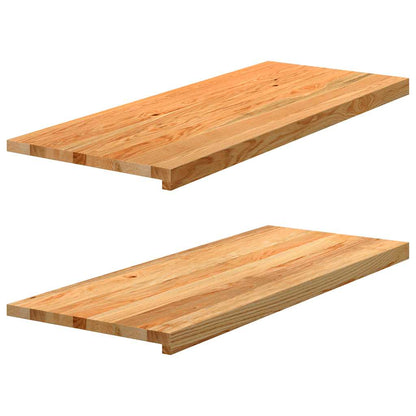 vidaXL Window Sills 2 pcs Light Brown 100x40x2 cm Solid Wood Oak