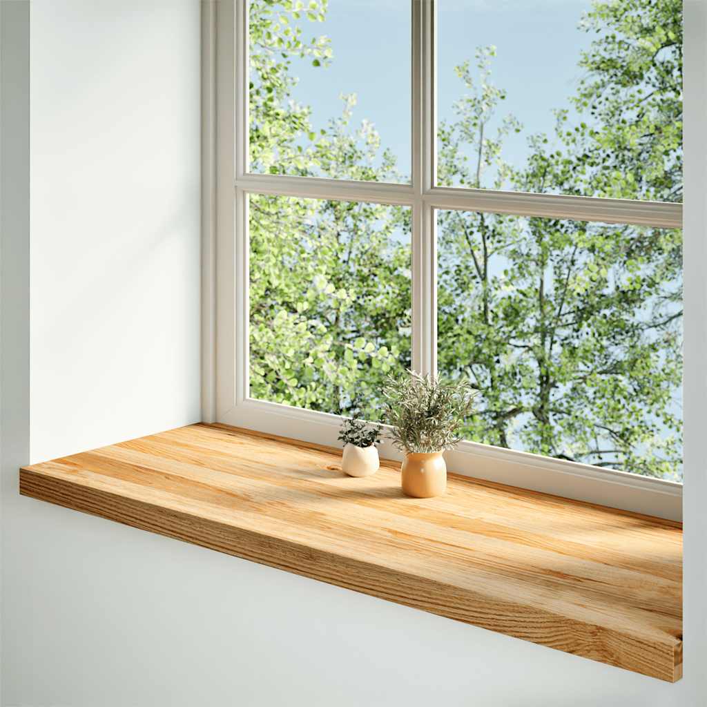 vidaXL Window Sills 2 pcs Light Brown 110x40x2 cm Solid Wood Oak