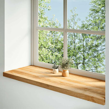 vidaXL Window Sills 2 pcs Light Brown 110x40x2 cm Solid Wood Oak