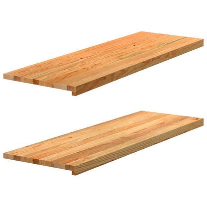 vidaXL Window Sills 2 pcs Light Brown 120x40x2 cm Solid Wood Oak