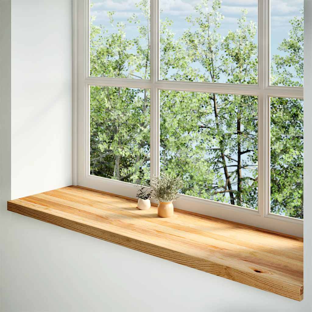 vidaXL Window Sills 2 pcs Light Brown 140x40x2 cm Solid Wood Oak