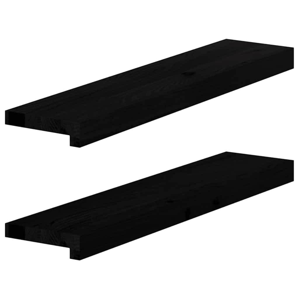 vidaXL Window Sills 2 pcs Dark Brown 70x15x2 cm Solid Wood Oak