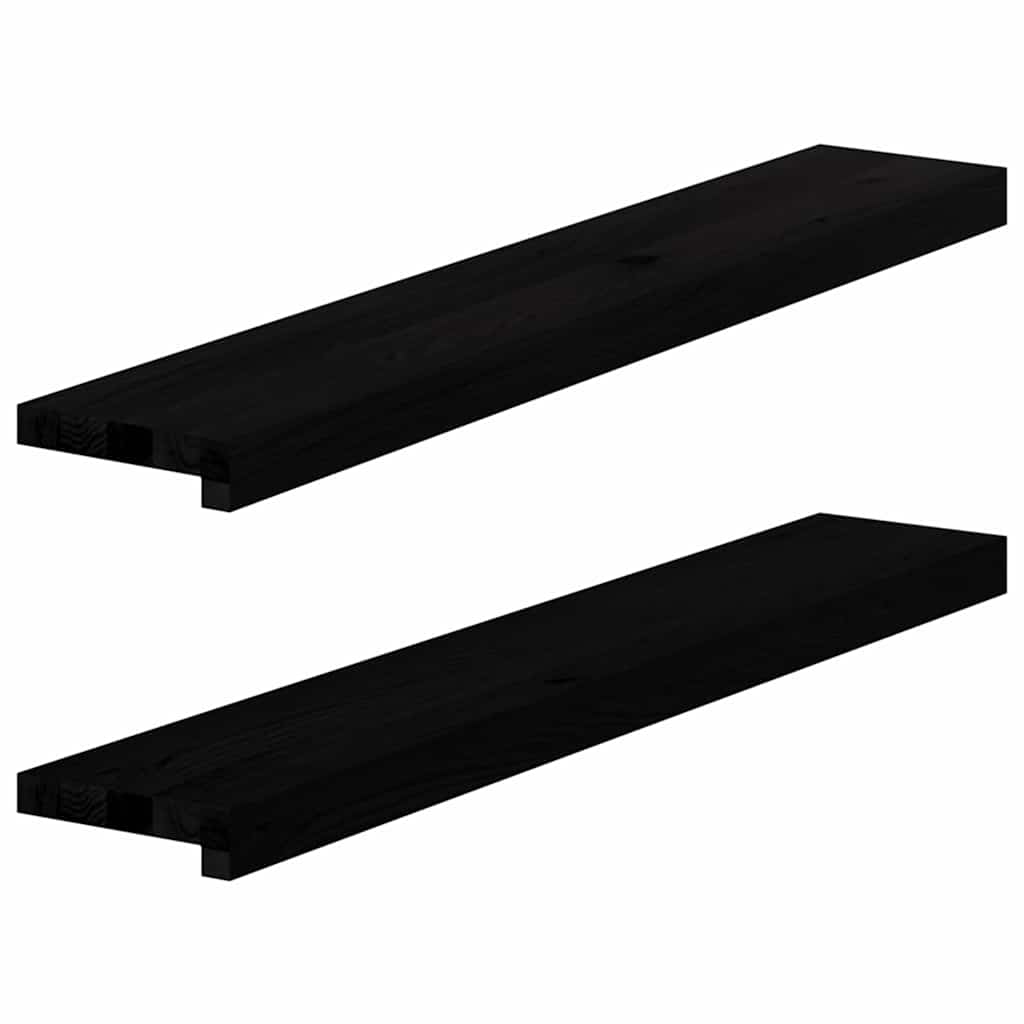 vidaXL Window Sills 2 pcs Dark Brown 90x15x2 cm Solid Wood Oak