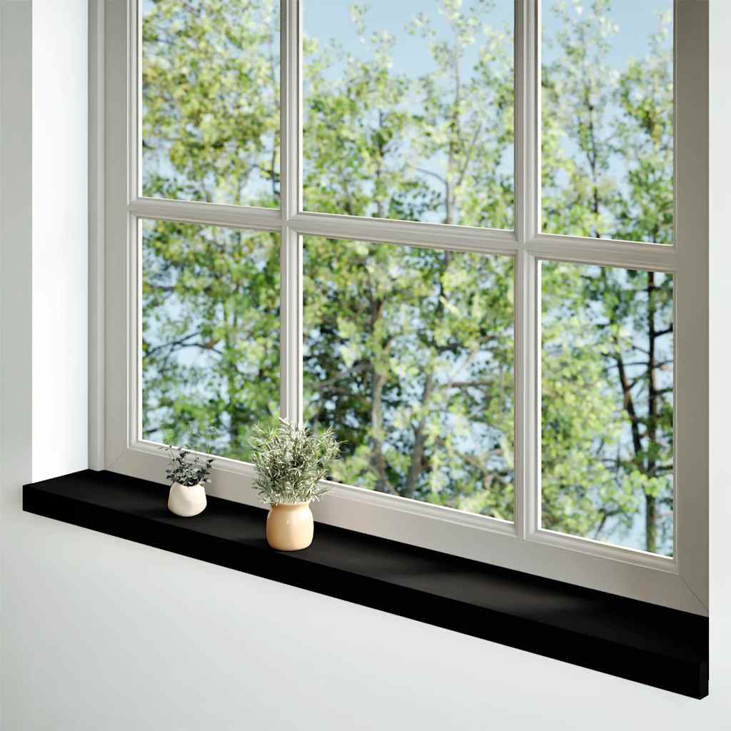 vidaXL Window Sills 2 pcs Dark Brown 140x15x2 cm Solid Wood Oak