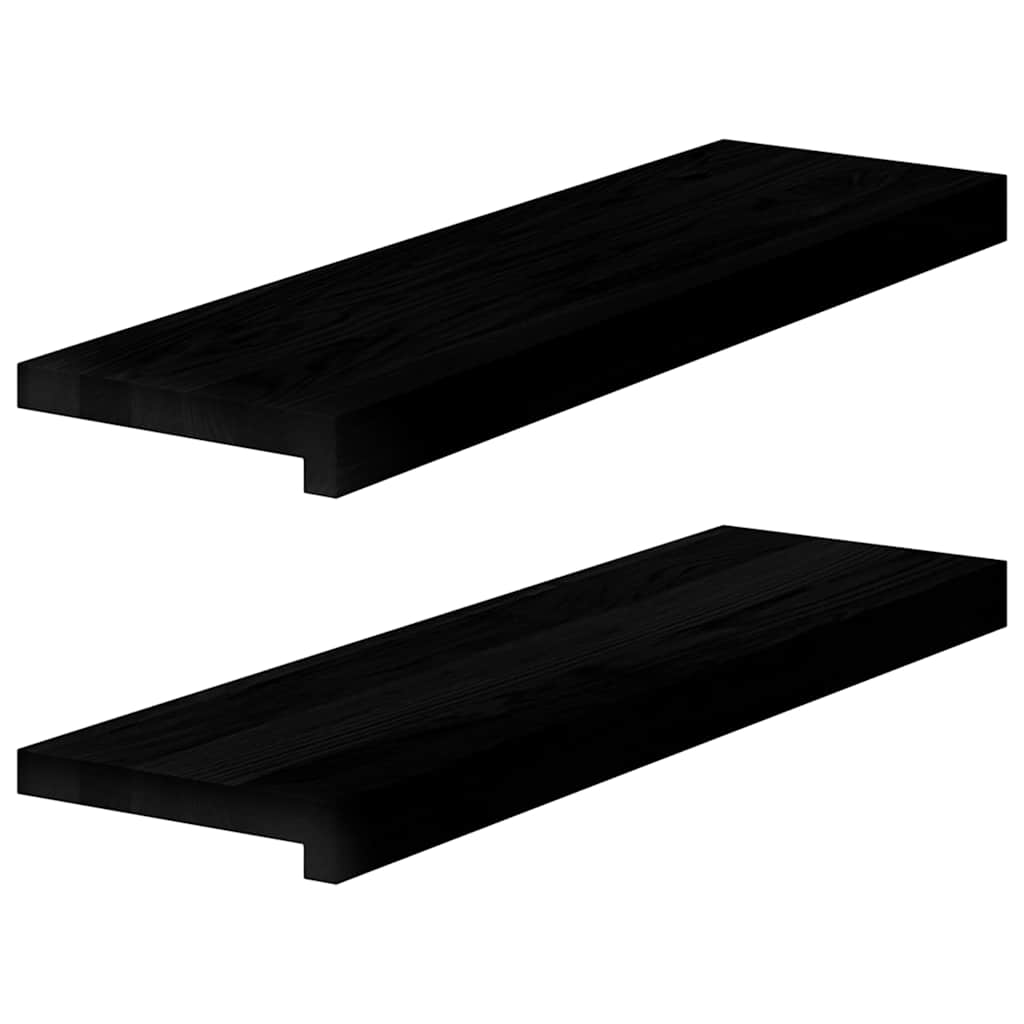 vidaXL Window Sills 2 pcs Dark Brown 70x20x2 cm Solid Wood Oak