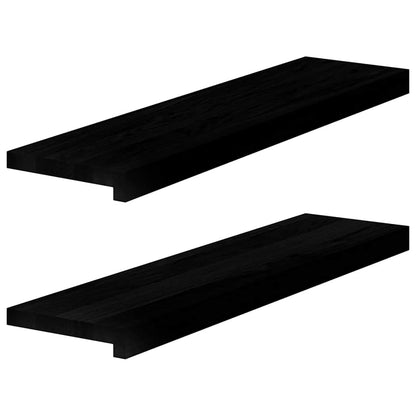 vidaXL Window Sills 2 pcs Dark Brown 80x20x2 cm Solid Wood Oak