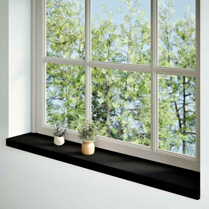 vidaXL Window Sills 2 pcs Brown Black 110x20x2 cm Solid Wood Oak