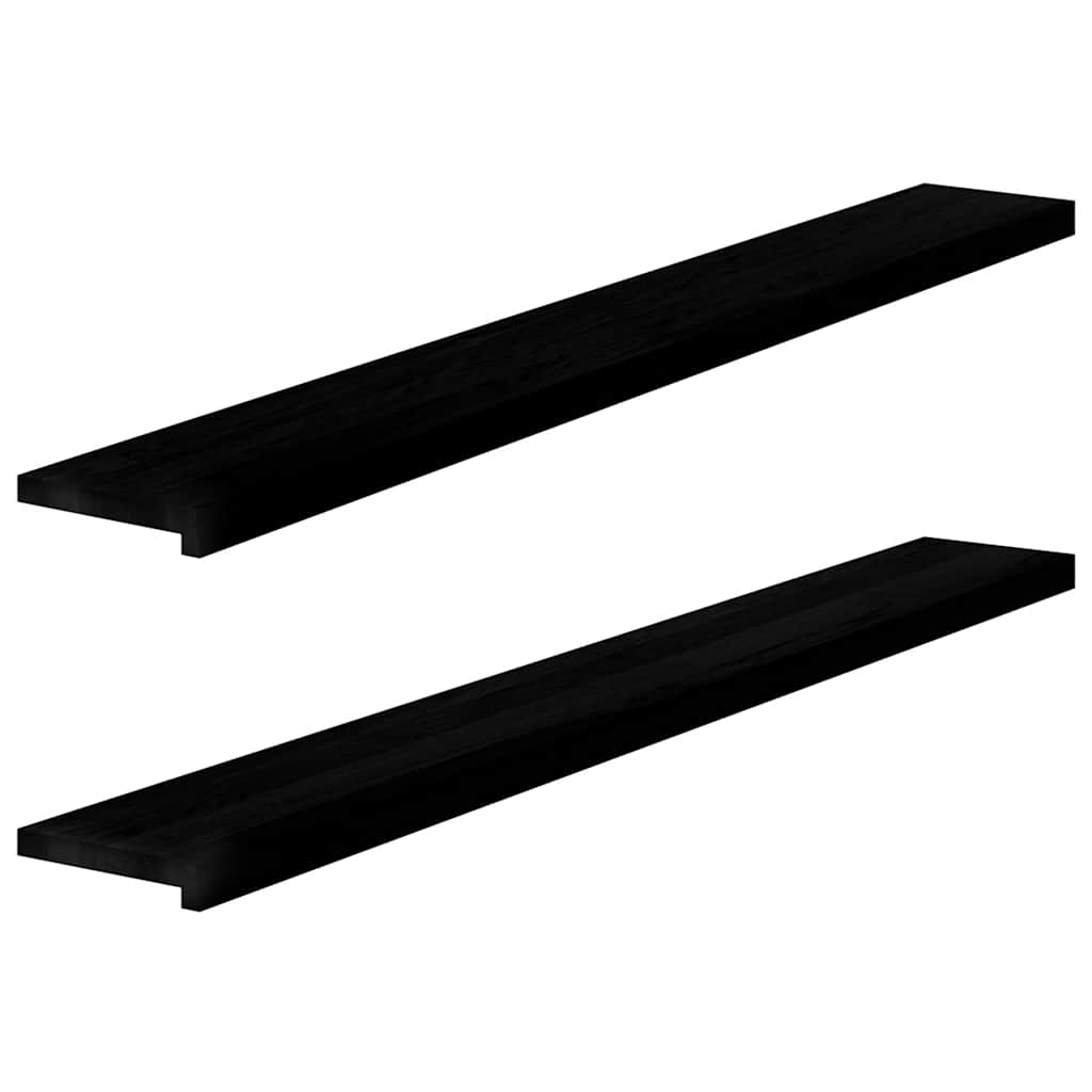 vidaXL Window Sills 2 pcs Dark Brown 160x20x2 cm Solid Wood Oak