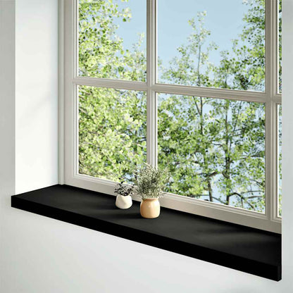 vidaXL Window Sills 2 pcs Brown Black 110x25x2 cm Solid Wood Oak