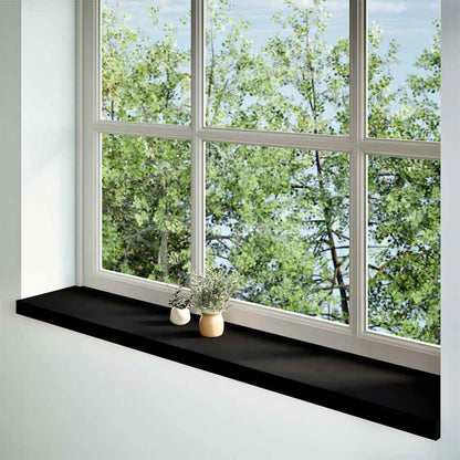 vidaXL Window Sills 2 pcs Brown Black 140x25x2 cm Solid Wood Oak
