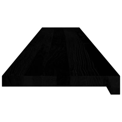 vidaXL Window Sills 2 pcs Brown Black 140x25x2 cm Solid Wood Oak