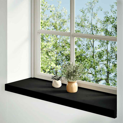 vidaXL Window Sills 2 pcs Brown Black 70x30x2 cm Solid Wood Oak