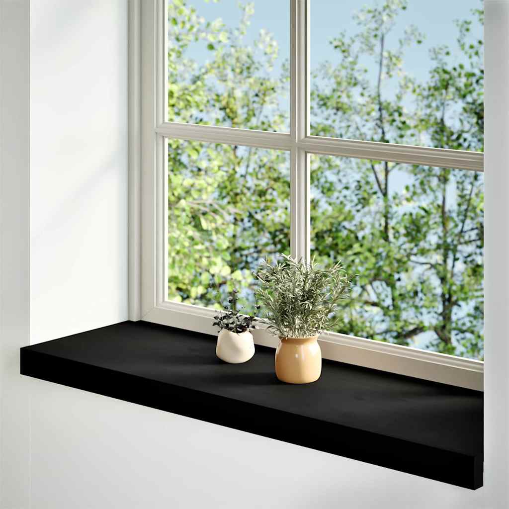 vidaXL Window Sills 2 pcs Brown Black 90x30x2 cm Solid Wood Oak