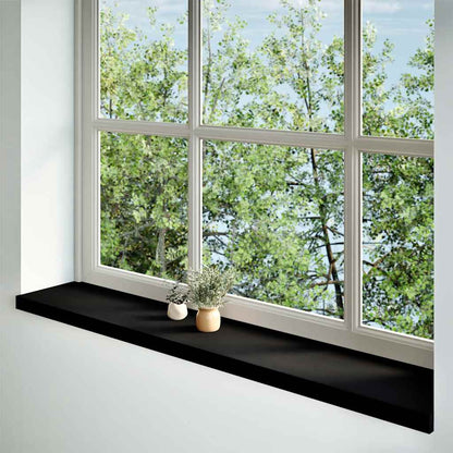 vidaXL Window Sills 2 pcs Brown Black 140x30x2 cm Solid Wood Oak