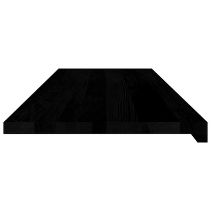 vidaXL Window Sills 2 pcs Brown Black 120x40x2 cm Solid Wood Oak