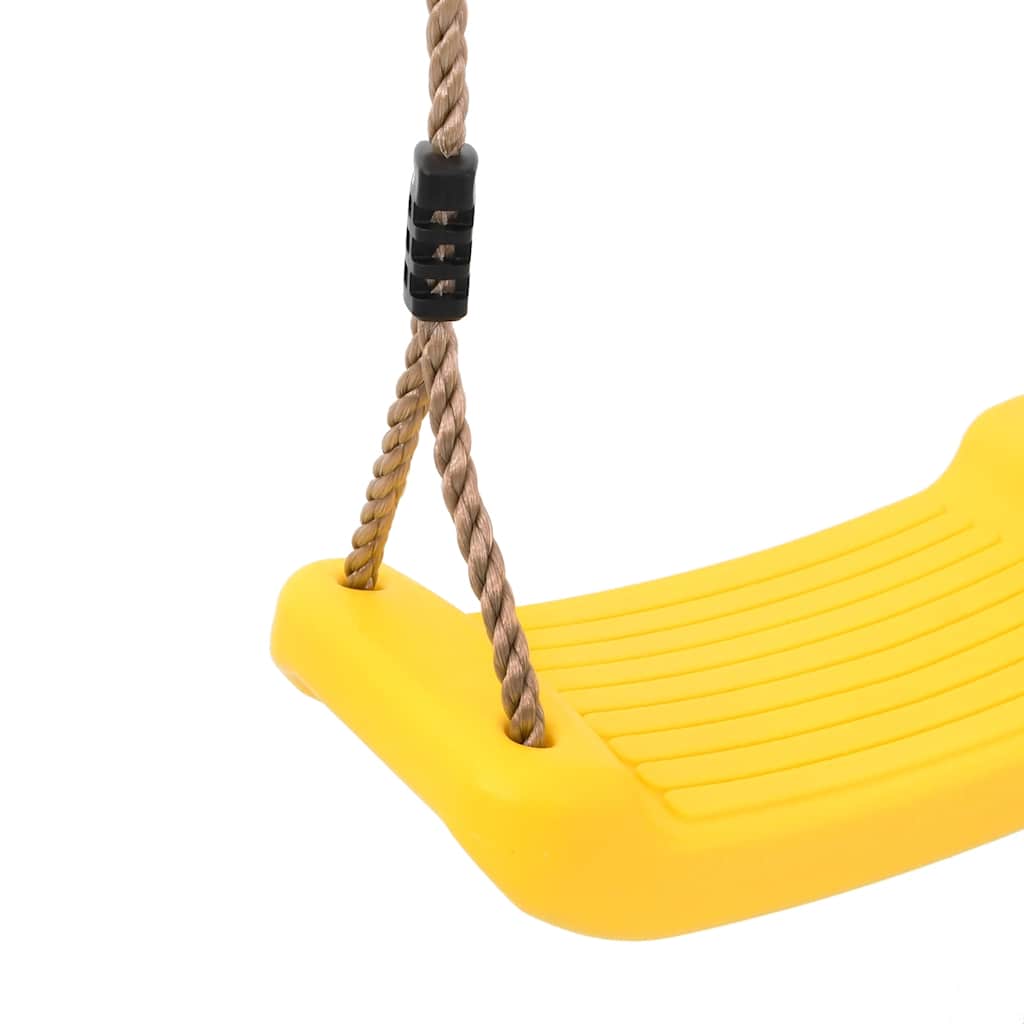 vidaXL Outdoor Swing Seat for Kids Single with Adjustable Rope Yellow