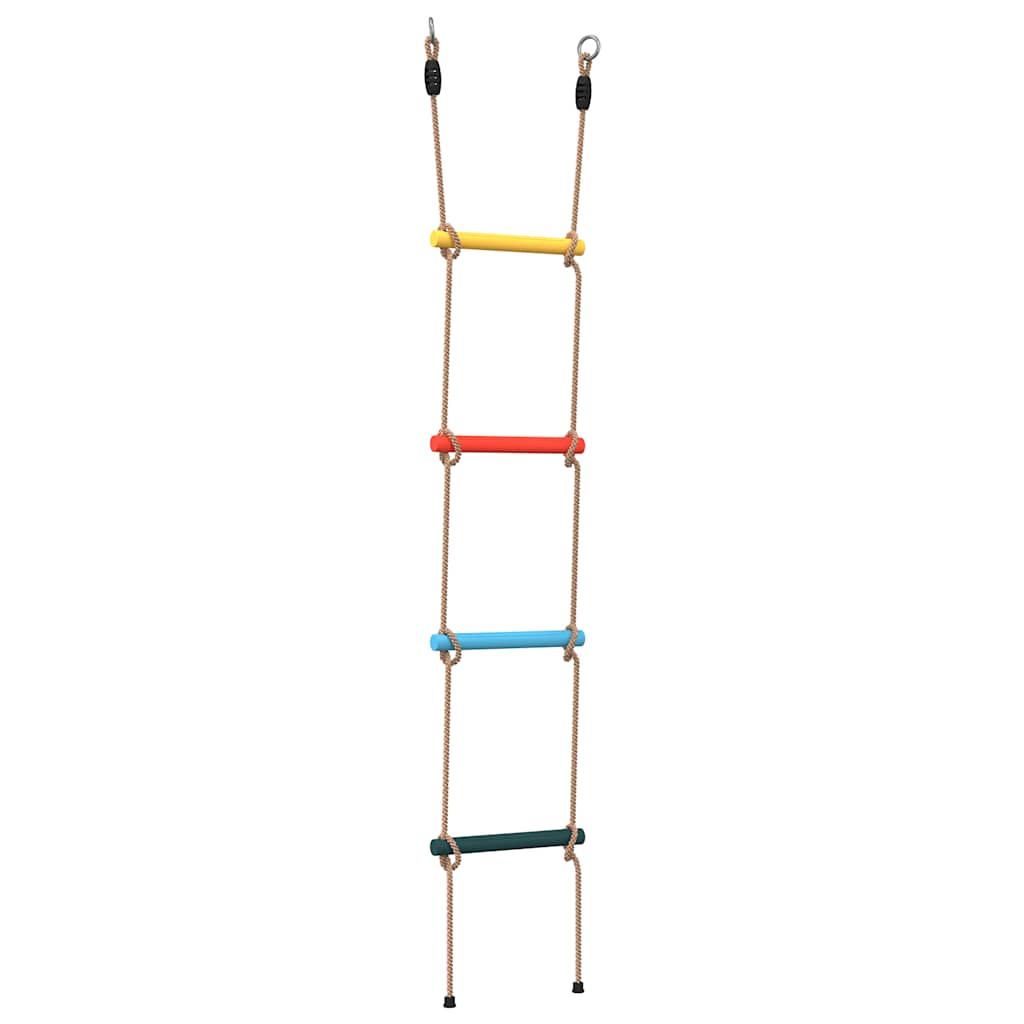 vidaXL Rope Ladder for Kids with 4 Rungs Multicolour