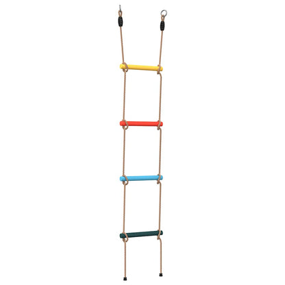 vidaXL Rope Ladder for Kids with 4 Rungs Multicolour