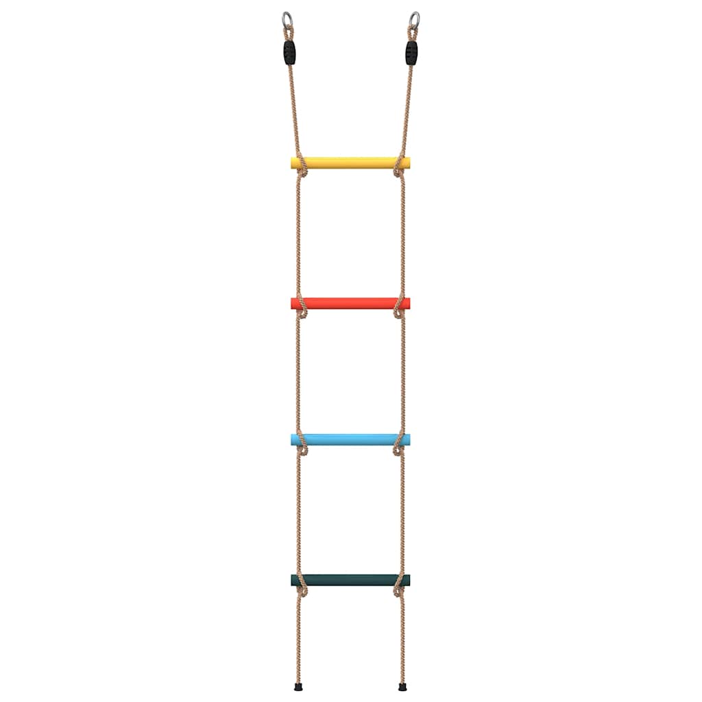 vidaXL Rope Ladder for Kids with 4 Rungs Multicolour