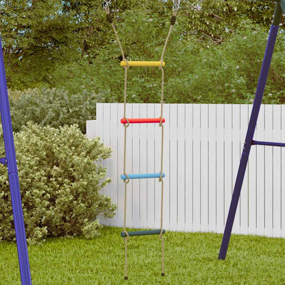 vidaXL Rope Ladder for Kids with 4 Rungs Multicolour