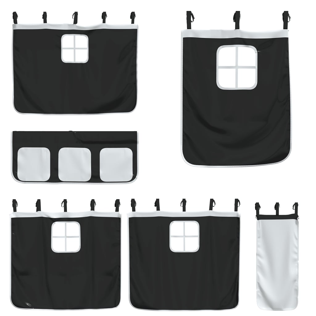 vidaXL Bunk Bed without Mattress with Slide White and Black 90x200 cm