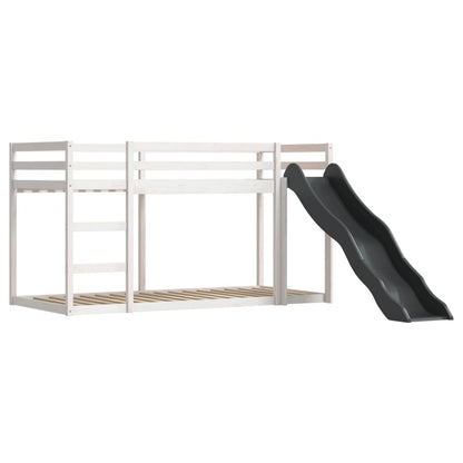 vidaXL Bunk Bed without Mattress with Slide and Curtains Blue 90x200cm