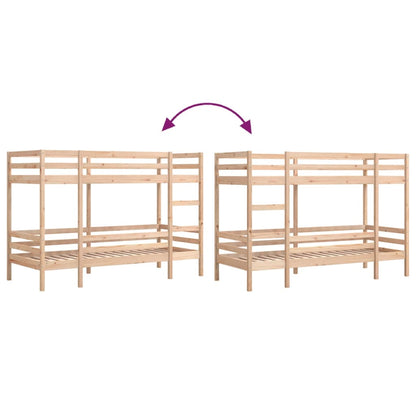 vidaXL Bunk Bed without Mattress 80x200 cm Solid Wood Pine