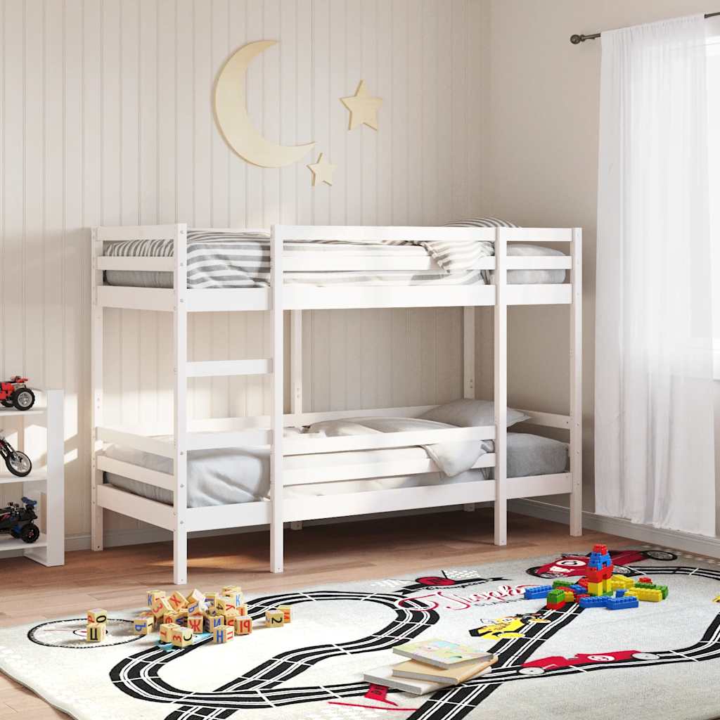 vidaXL Bunk Bed without Mattress White 80x200 cm Solid Wood Pine