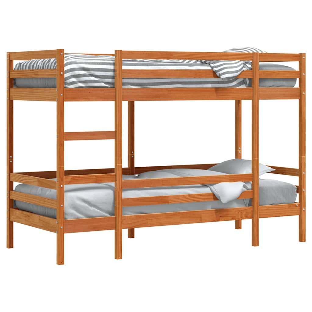 vidaXL Bunk Bed without Mattress Wax Brown 80x200 cm Solid Wood Pine