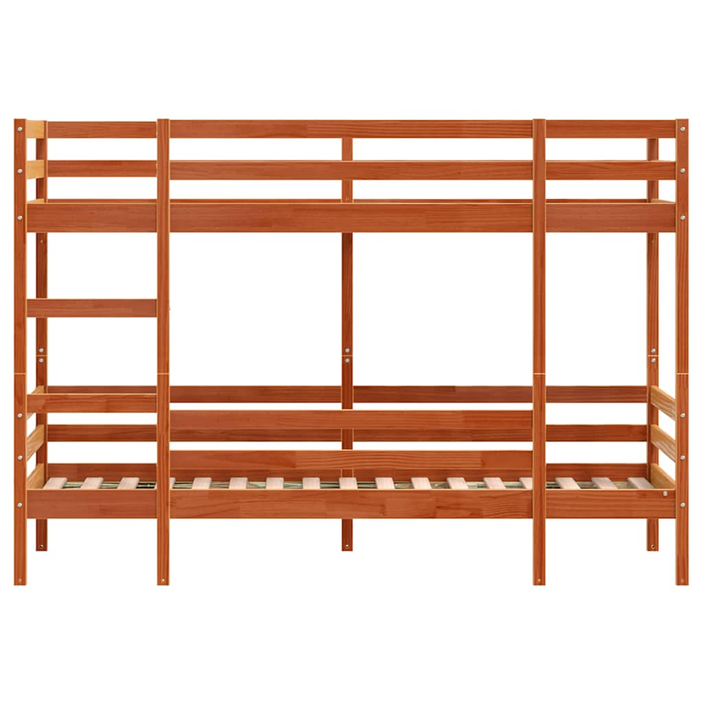 vidaXL Bunk Bed without Mattress Wax Brown 80x200 cm Solid Wood Pine